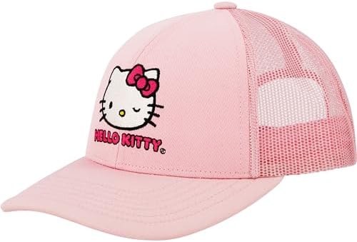 Boné de caminhoneiro Hello Kitty, boné de beisebol feminino Boné de caminhoneiro Hello Kitty, boné de beisebol feminino